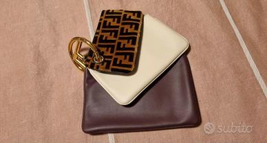 Pochette donna Fendi Triplette in Pelle Multicolor