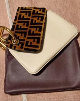 Pochette donna Fendi Triplette in Pelle Multicolor