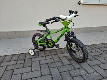 Bicicletta Kawasaki 14" verde per bambino