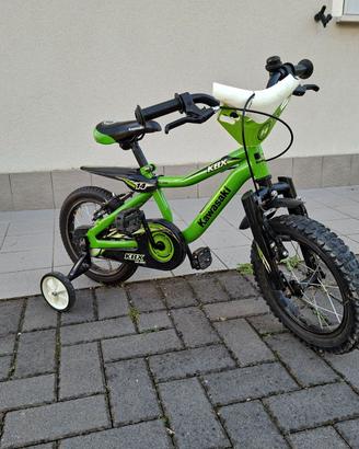 Bicicletta Kawasaki 14" verde per bambino