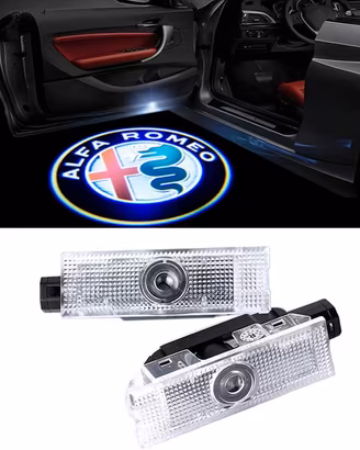 2 Proiettori Led Logo Alfa Romeo MITO Sottoporta