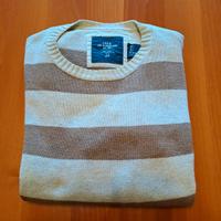 Maglione H&M Pullover a righe Panna Marrone Uomo
