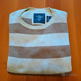 Maglione H&M Pullover a righe Panna Marrone Uomo