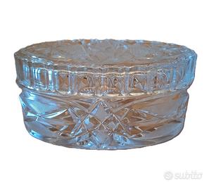 Soprammobile contenitore vintage in vetro