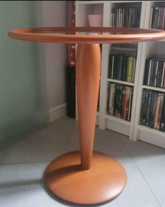 Tavolino/comodino in legno e vetro