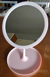 Specchio make up, con luce LED a 2 colori