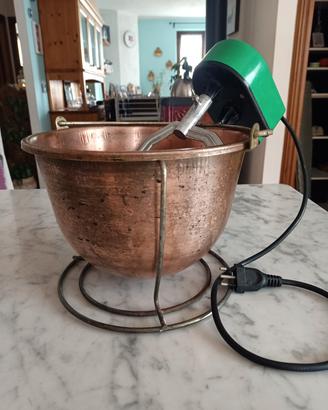 Paiolo elettrico per polenta  puro rame mai usato