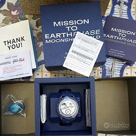 Omega swatch Mission to Earthphase moonshine blu