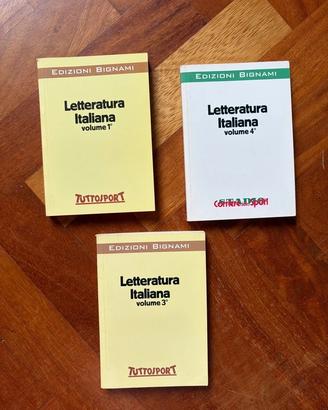 3 volumi Edizioni Bignami di letteratura italiana