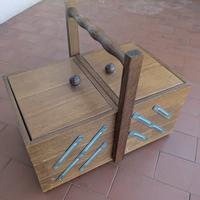 Scatola da cucito in legno anni '90