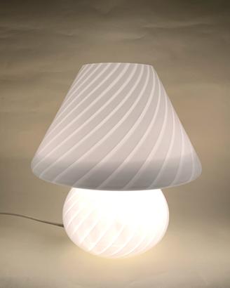 Lampada a Fungo Anni 70 in Vetro Modernariato