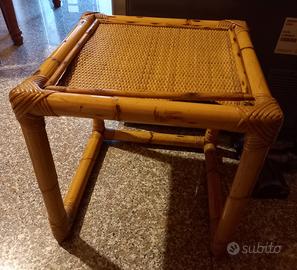 tris tavolini bamboo/vimini