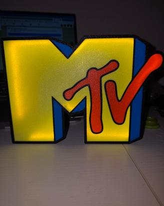 Lampada LED MTV lightbox stampata in 3D