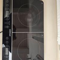 Fornello ad induzione elettrico con doppia piastra