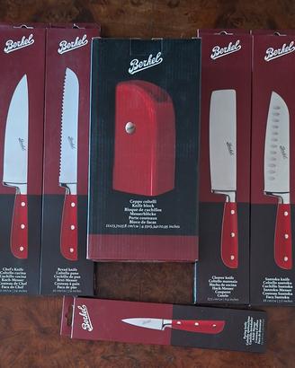 Set Coltelli Berkel Originali con Ceppo Rosso