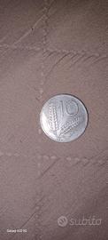 moneta 10 lire manca un pezzo di spiga