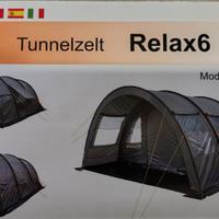 Tenda da campeggio 6 posti, 2 camere + veranda