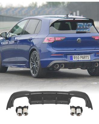 DIFFUSORE VOLKSWAGEN VW GOLF 8 LOOK R DOPPIA USCIT