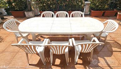 Tavolo Grand Soleil ovale + 16 sedie