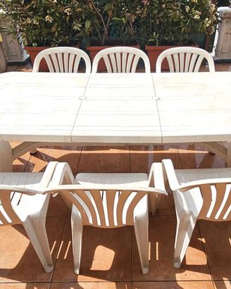 Tavolo Grand Soleil ovale + 16 sedie