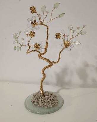 Alberello decorativo artigianale placcata oro