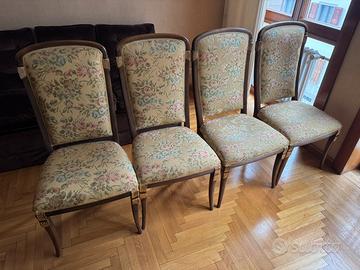 SET 4 SEDIE SALA PRANZO STILE CLASSICO LUIGI XVI