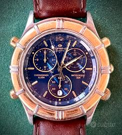 Lorenz cronografo vintage uomo blu/oro