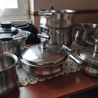 batteria inox Ballarini - 8 pezzi + 3 coperchi