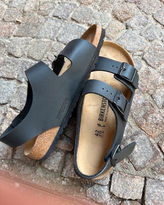 Birkenstock sandalo (stretto) nero in pelle