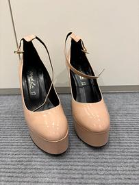 Scarpe con tacco vera pelle