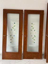 Porte per interni con vetrata 2 porte 80x210