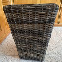 Vaso di fiori multicolor in rattan