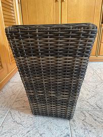 Vaso di fiori multicolor in rattan