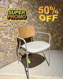 Sedia impilabile Maureen kave home bianca