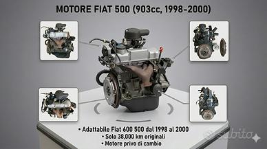motore fiat 500/600 del 2000 cc°900 benzina 39000k