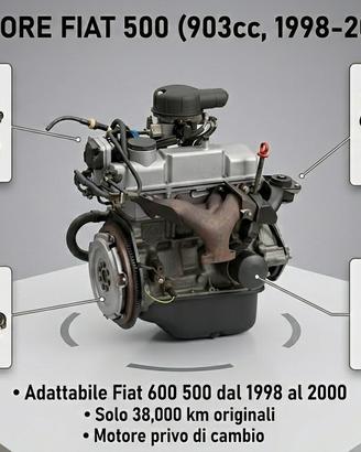 motore fiat 500/600 del 2000 cc°900 benzina 39000k