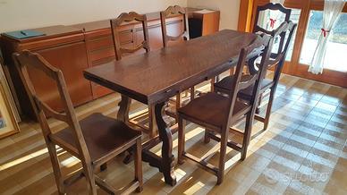 Tavolo fratino a libro Legno massello Arte povera