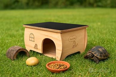 Casetta terrario in legno. cm 40 x 30 x h 18