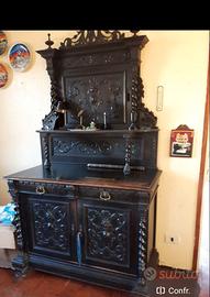 Mobili legno nero artigianali 