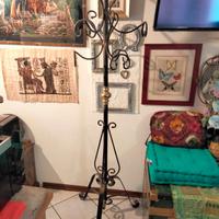 attaccapanni in ferro battuto e ottone 