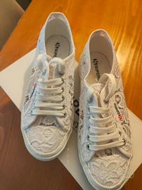 Superga bianca in pizzo 