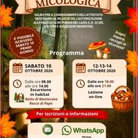 Corso funghi perAttestato Regione Lazio .