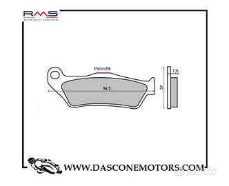 RMS - Coppia pastiglie freno anteriori organiche M