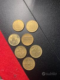 Lotto 7 monete 200 lire Repubblica Italiana