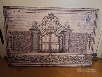 stupendo quadro stampa su legno cancello