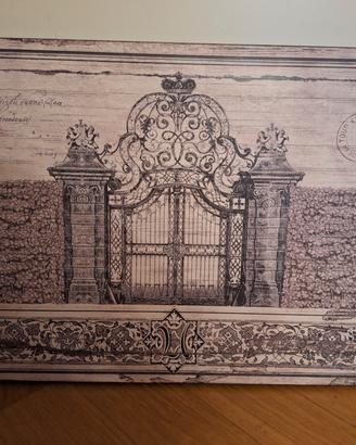 stupendo quadro stampa su legno cancello