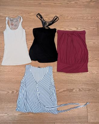 Lotto 4 Top Taglie S/M (Intimissimi, Bershka, Stra