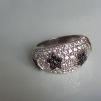 anello argento 925 con cristalli  scintillanti