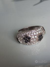 anello argento 925 con cristalli  scintillanti