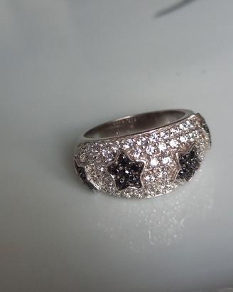 anello argento 925 con cristalli  scintillanti